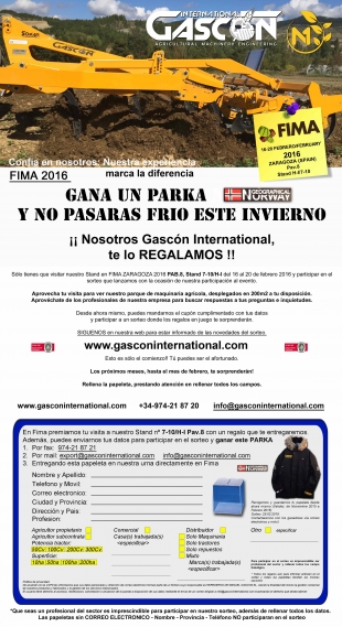 GRAN JEU gagne un PARKA Gascón International