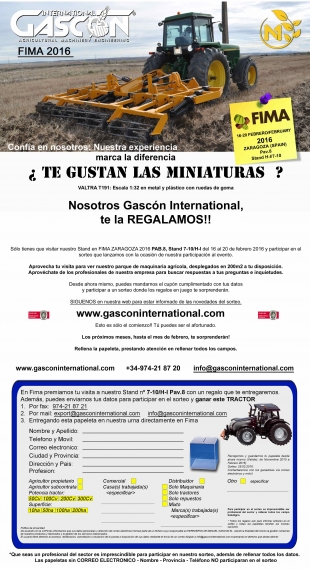 GRAN JEU gagne un TRACTEUR DE COLLECTION Gascón International